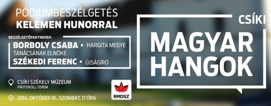 Pódiumbeszélgetés Kelemen Hunorral