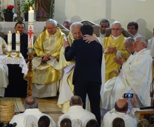 Az aranymisés Berszán Lajos kanonok köszöntésére