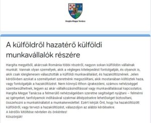 Kérdőív külföldről hazaköltözőknek
