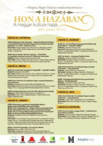 Hon a hazában – rendezvénysorozat A magyar kultúra napja alkalmából