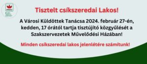 Közlemény  az RMDSZ Csíkszereda Városi Szervezetének tisztújításával kapcsolatosan a