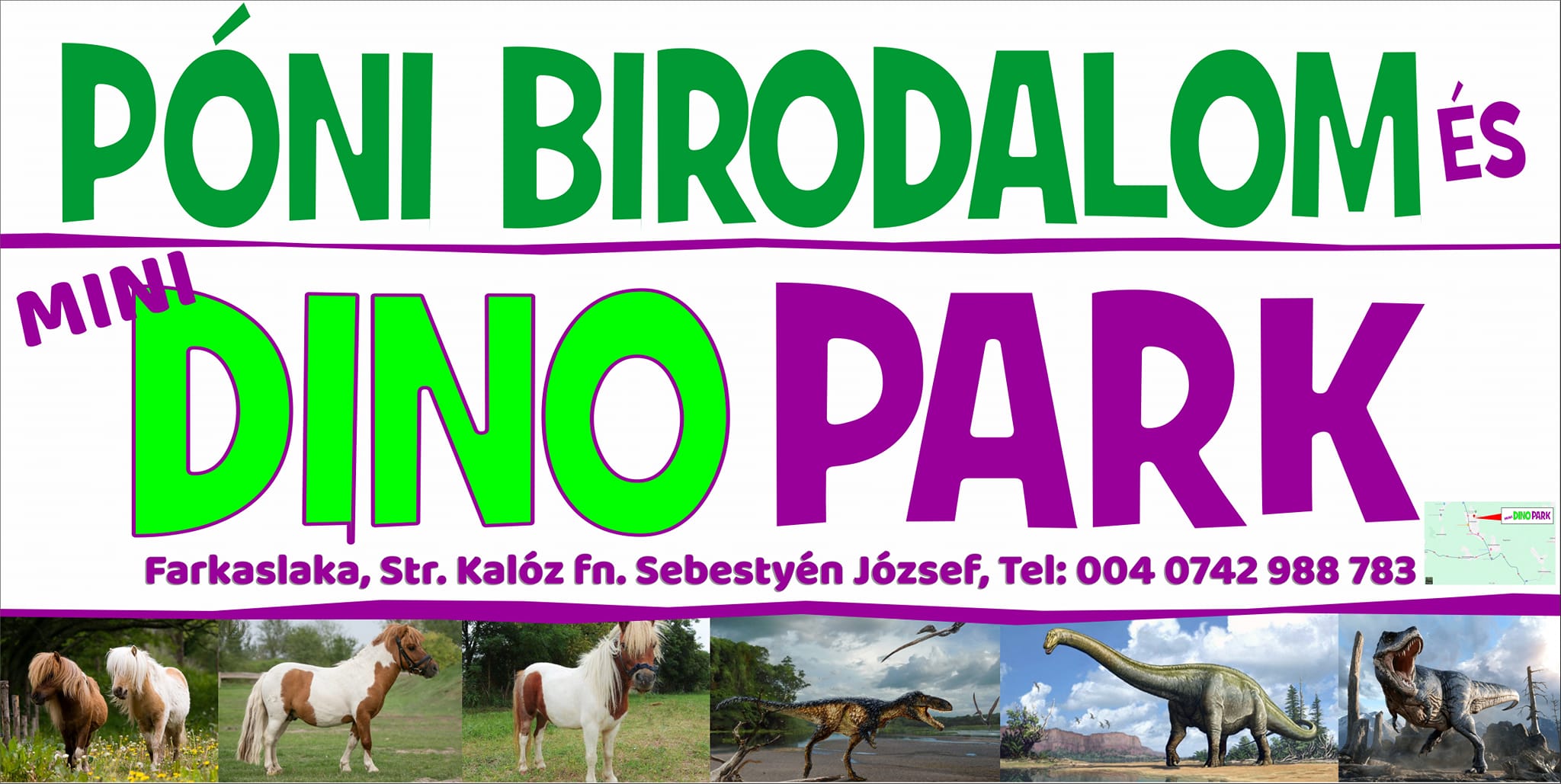 Pónik és dinók Firtosváralján-Ponibirodalom és Mini DinoPark