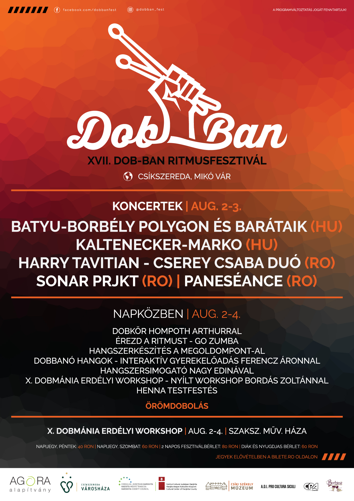 Lüktető Dob-ban Ritmusfesztivál Csíkszeredában