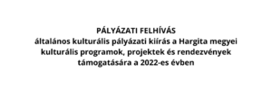 2022 – általános kulturális programok/projektek/rendezvények