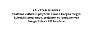 2021 – általános kulturális programok/projektek/rendezvények