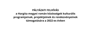 2022 – román közösségek kulturális programjai